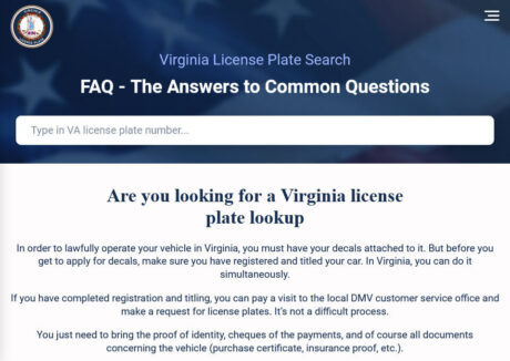 Virgina License Plate 4 Virgina License Plate