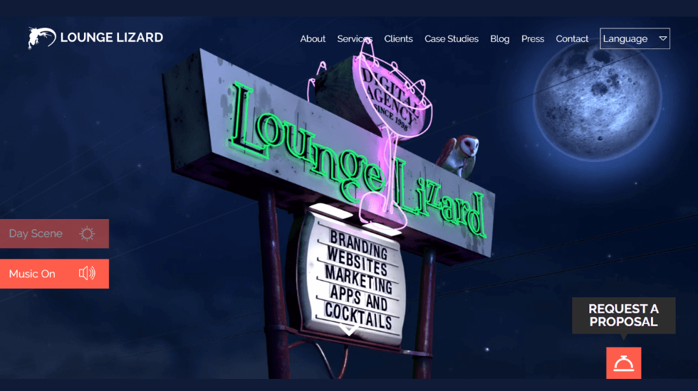 Web design Portfolio - Lounge Lizard