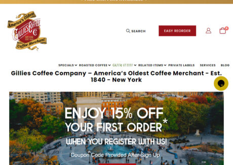 CSS Gallery 11 Gillies Coffee Company