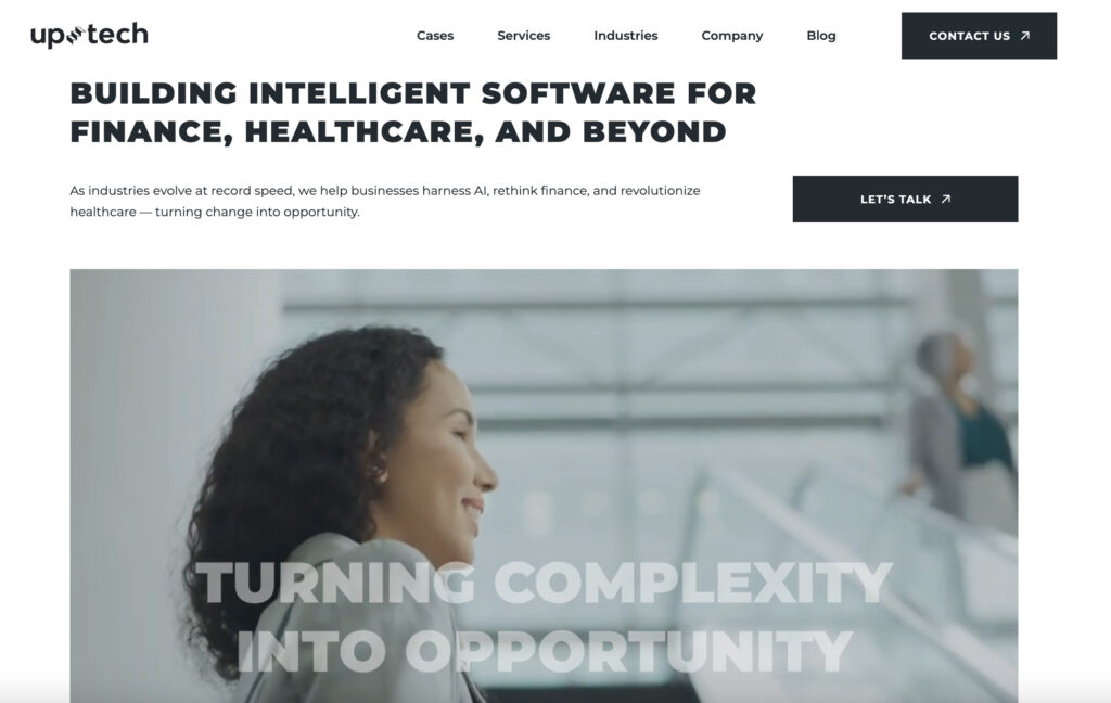Top 10 UI UX Design Companies in the USA 7 Uptech.team.logo.mainpage