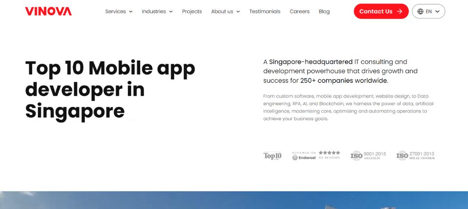 Top 10 eCommerce Development Companies in Singapore 5 Vinova Pte. Ltd