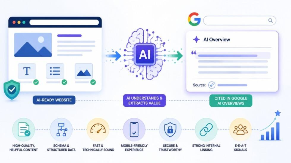 How to Build an AI-Ready Website That Gets Cited in Google AI Overviews? 1 How to Build an AI-Ready Website That Gets Cited in Google AI Overviews?